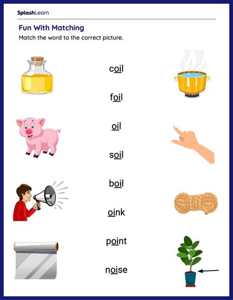 Words With Oi Worksheets For Kids Online Splashlearn Oi  Oy Worksheet Kindergarten - Oi, Oy Worksheet Kindergarten