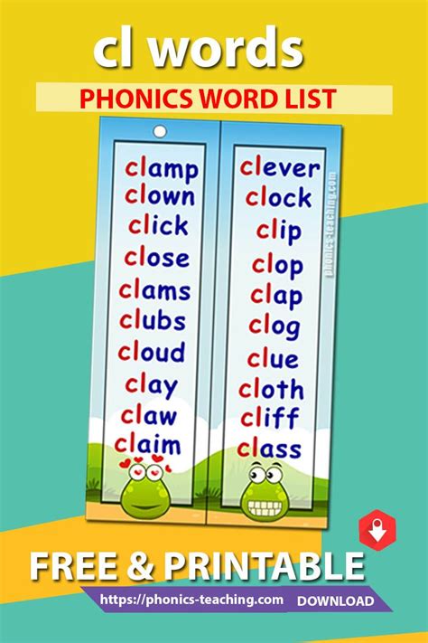 Words With The Cl Sound Phonics Worksheet Multiple Cl Sound Words With Pictures - Cl Sound Words With Pictures