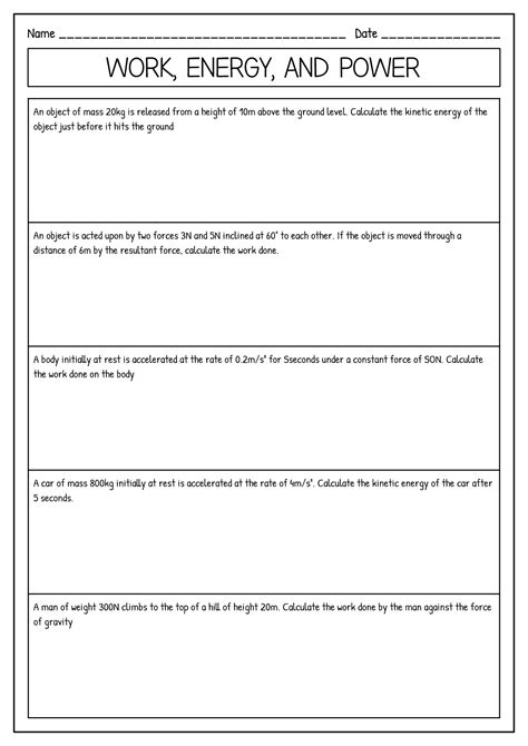 work and power worksheet calsdtech home