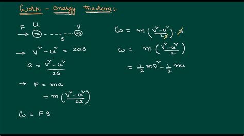 Work Energy Theorem Proof