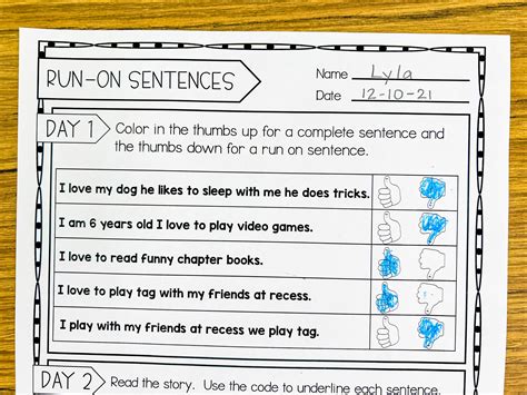 Work On Writing Run On Sentences Worksheet Education Run On Sentence Practice 4th Grade - Run On Sentence Practice 4th Grade