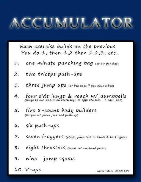 work out accumulator