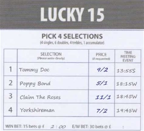 work out my lucky 15