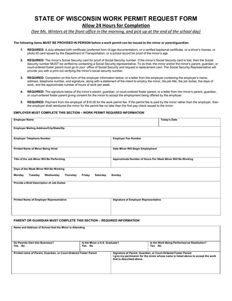 work permit wisconsin