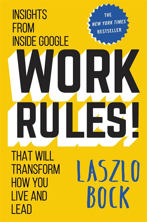 Work Rules By Laszlo Bock Videas
