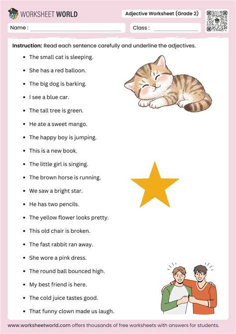 workbook plus adjectives grade 2 unit 7