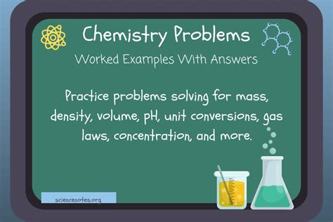Worked Chemistry Problem Examples Thoughtco Chemistry Worksheet And Answers - Chemistry Worksheet And Answers