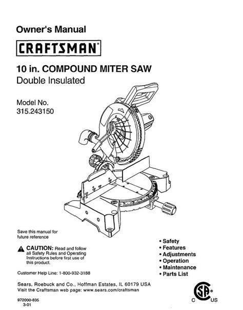 Workforce Miter Saw Manual
