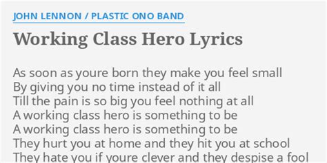 working class hero lyrics pdf