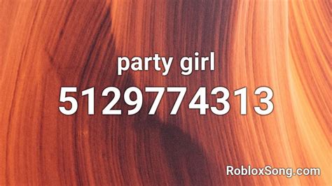 working party girl roblox id codes