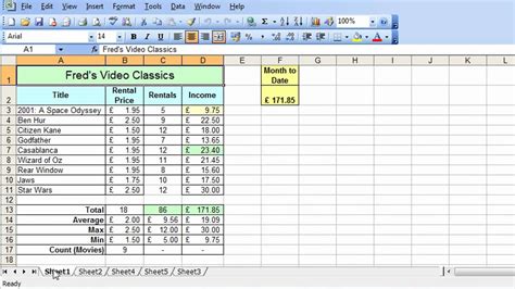 Working With Multiple Worksheets In Ms Excel 2007 One To One Correspondence Worksheet - One To One Correspondence Worksheet