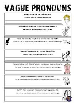 Working With Vague Pronouns Worksheets Pronouns Worksheet For Grade 1 - Pronouns Worksheet For Grade 1