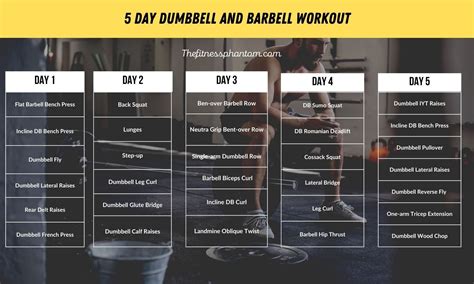 Workout Schedule 5 Day
