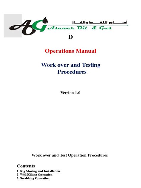 Workover Operations Manual