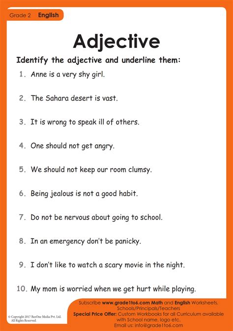 Worksheet 1 Adjectives Grade 4 Everyday Cup Of Fill In The Blank With Adjectives - Fill In The Blank With Adjectives