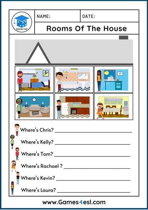 Worksheet A House In A Field Parts Of The House Worksheet - Parts Of The House Worksheet
