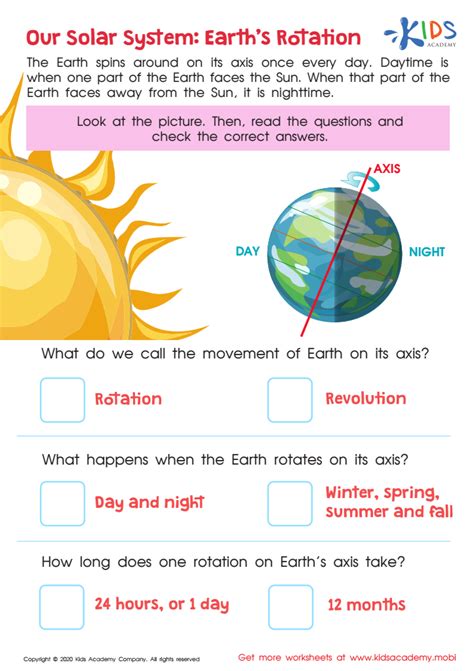 Worksheet About Earths Rotation And Revolution 4th Grade Earth S Rotation Worksheet 4th Grade - Earth's Rotation Worksheet 4th Grade