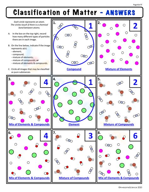 Worksheet Classifying Matter