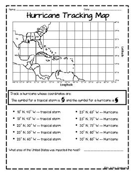 Worksheet Hurricane Tracking Editable Tpt Hurricane Tracking Worksheet - Hurricane Tracking Worksheet