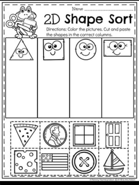 Worksheet Kindergarten Sorting By Shape Sort Objects By Kindergarten Sorting - Kindergarten Sorting