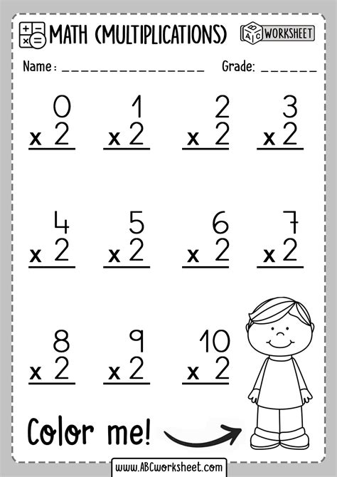 Worksheet Multiplication Grade 2   Beginning Multiplication Worksheet Part Two Lesson Plan - Worksheet Multiplication Grade 2
