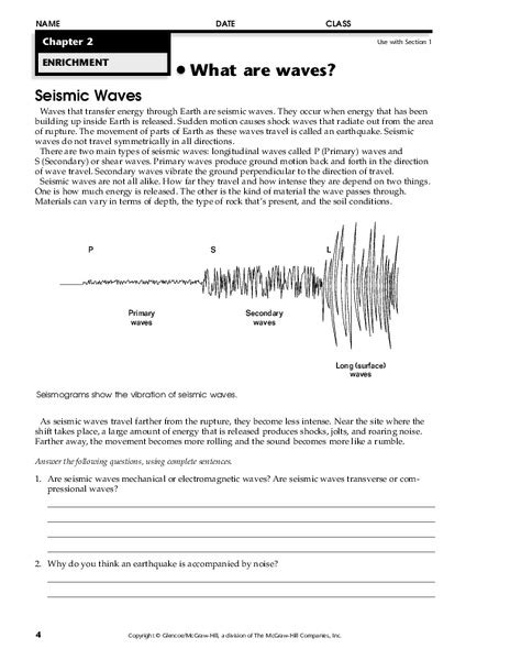 Worksheet Nagwa Seismic Waves Worksheet - Seismic Waves Worksheet