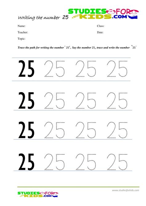 Worksheet On Number 25 Preschool Number Worksheets Math Number 25 Worksheets For Preschool - Number 25 Worksheets For Preschool