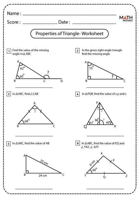 Worksheet On Properties Of Triangle Ccss Math Answers Triangle Properties Worksheet - Triangle Properties Worksheet