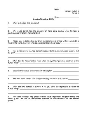 Worksheet On Secrets Of The Mind Video Will Secrets Of The Mind Worksheet Answers - Secrets Of The Mind Worksheet Answers