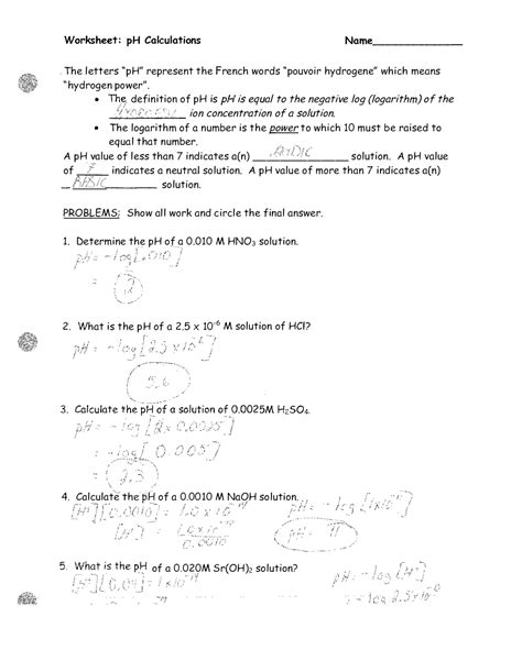 Worksheet Ph Calculations Ph Practice With Answers Docsity Calculating Ph Worksheet Answers - Calculating Ph Worksheet Answers