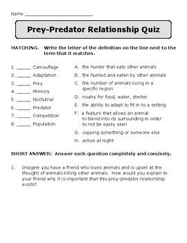 Worksheet Predator Prey Relationship Cr Editable Tpt Predator Prey Relationship Worksheet Answer Key - Predator Prey Relationship Worksheet Answer Key