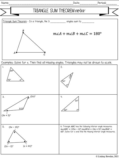 Worksheet Triangle Angle Sum Worksheet Math Worksheets For Triangle Math Worksheets - Triangle Math Worksheets