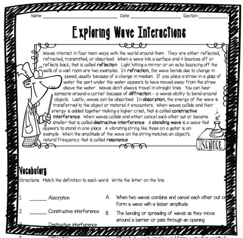 Worksheet Wave Interactions