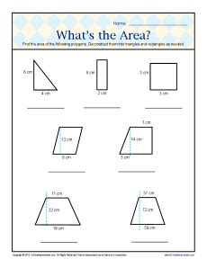 Worksheets And Area Formula For 6th Grade 6th Grade Area Worksheet - 6th Grade Area Worksheet