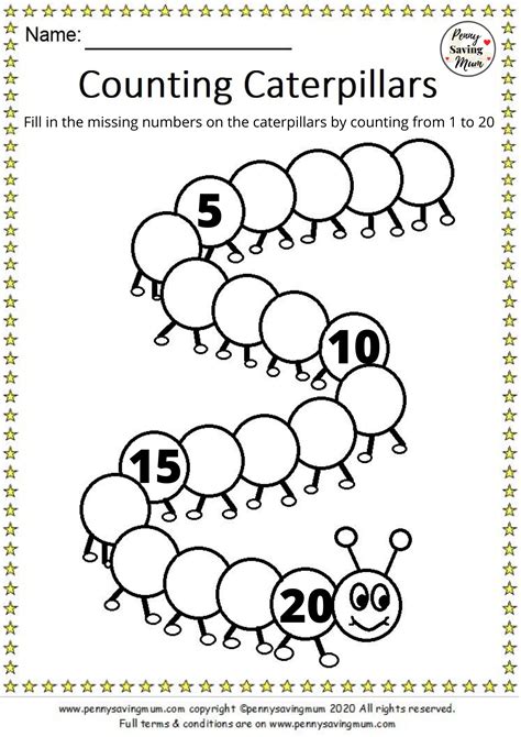 Worksheets Counting Caterpillars Caterpillar Kindergarten Worksheet - Caterpillar Kindergarten Worksheet