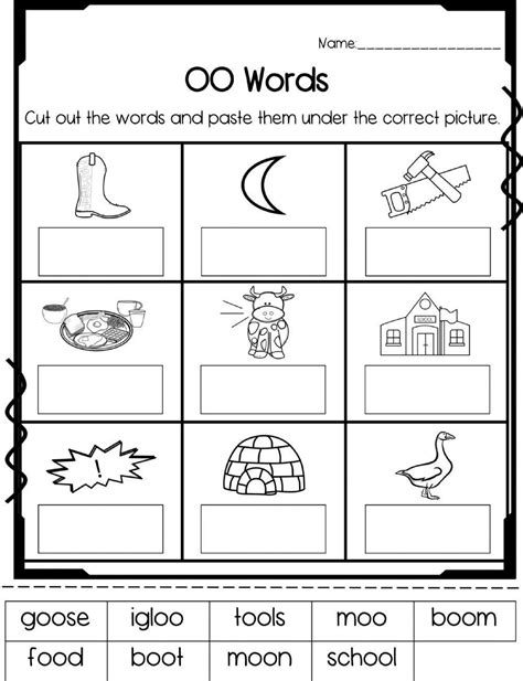 Worksheets For Oo Words The Measured Mom Oo Sound Worksheet - Oo Sound Worksheet