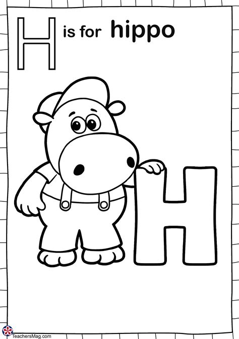 Worksheets Letter H Coloring Pages
