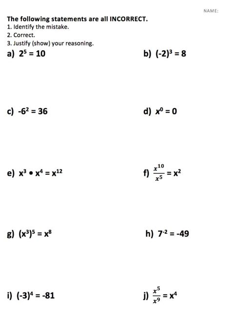 Worksheets Mr Grahamu0027s 8th Grade Algebra Website Math 8 Grade Worksheet 1 6 - Math 8 Grade Worksheet 1.6