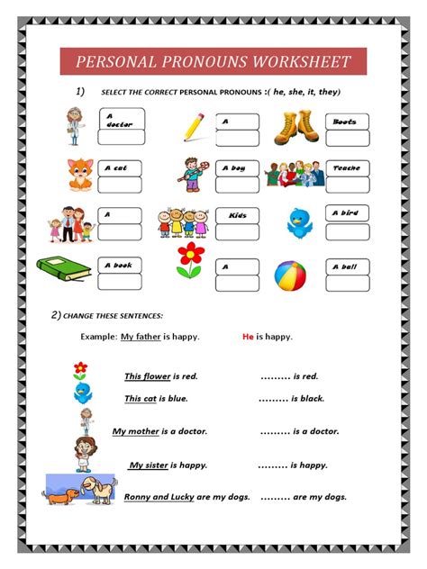 Worksheets Personal Pronouns Pronoun Worksheets 7th Grade - Pronoun Worksheets 7th Grade