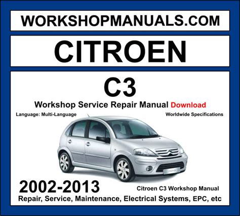Workshop Manual Citroen C3