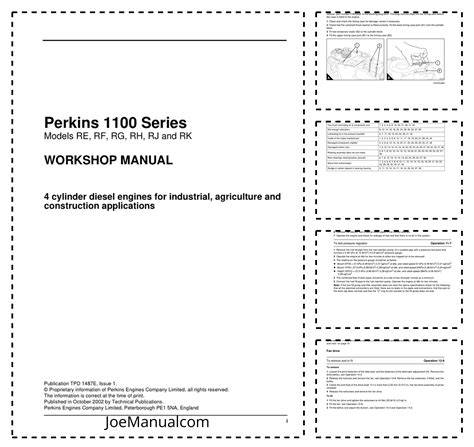 workshop manual engine perkins 1100