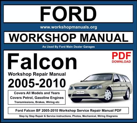 Workshop Manual For Ford Bf Xr8