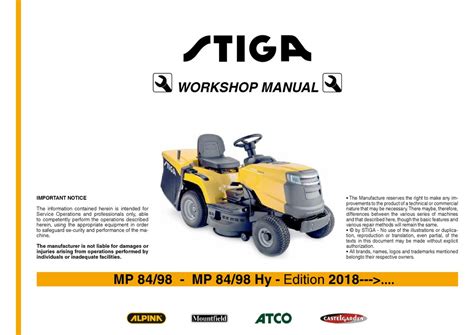 Full Download Workshop Manual Stiga Hydro 