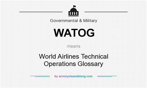 world airlines technical operations glossary