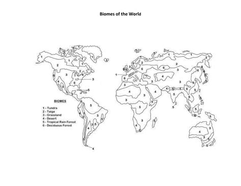 World Biomes Map Colouring Worksheet Teacher Made Twinkl World Biomes Worksheet - World Biomes Worksheet
