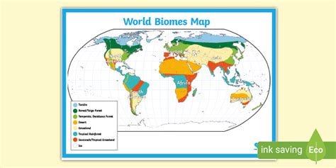 World Biomes Map Primary Geography Ks2 Resources Twinkl World Biomes Worksheet - World Biomes Worksheet