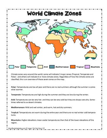 World Climate Map Worksheet   5 Climate Zone Worksheets Worksheeto Com - World Climate Map Worksheet