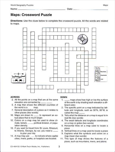 World Geography Puzzles Answer Key South American