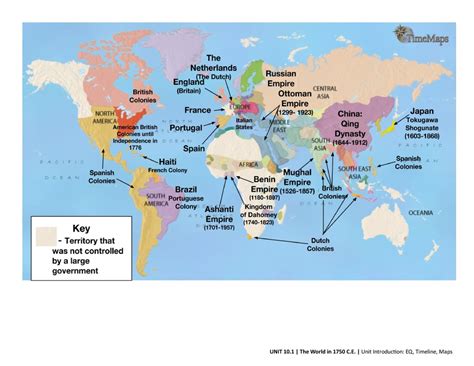 World Map 1750 Study Guide