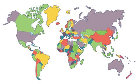 World Map No Names